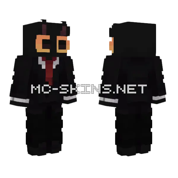 Business Cat Minecraft skin, front and back