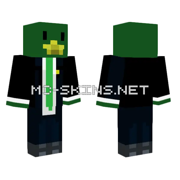 Business Duck Minecraft skin, front and back