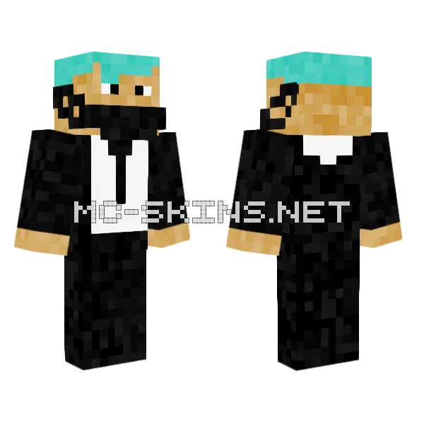 Business Man Minecraft skin, front and back
