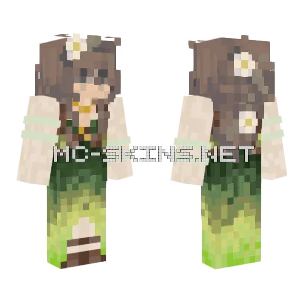 Buttercup Builds Ottersmp Anniversary Minecraft skin, front and back