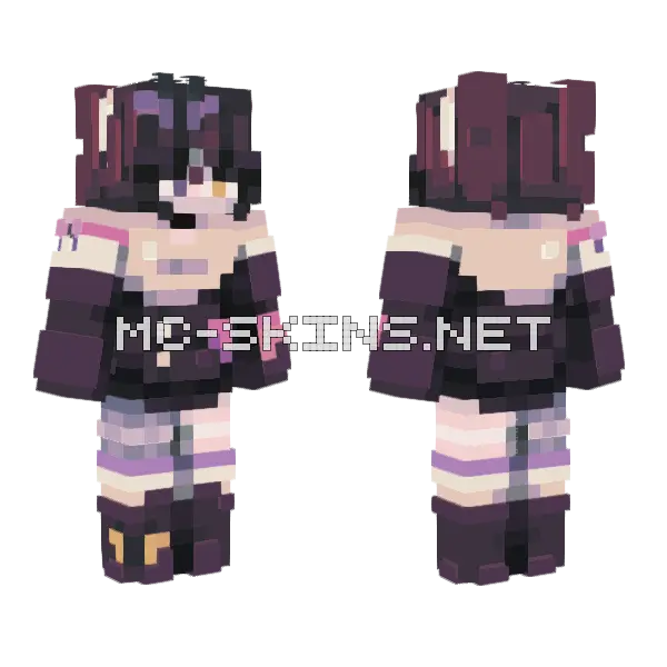 Butterfly Hues Voice Reveal Minecraft skin, front and back