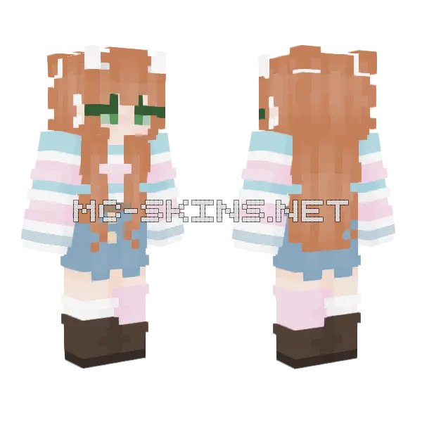 Buttermilk Girl Minecraft skin, front and back
