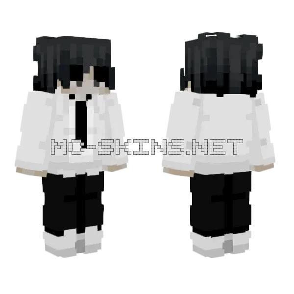 Button Up Minecraft skin, front and back