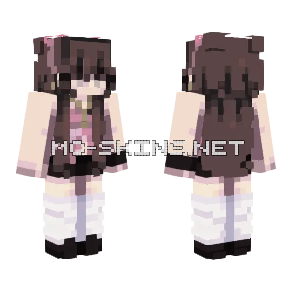 Byebye Girl Minecraft skin, front and back