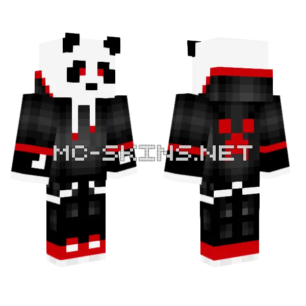 Bytomzz Original Panda Minecraft skin, front and back