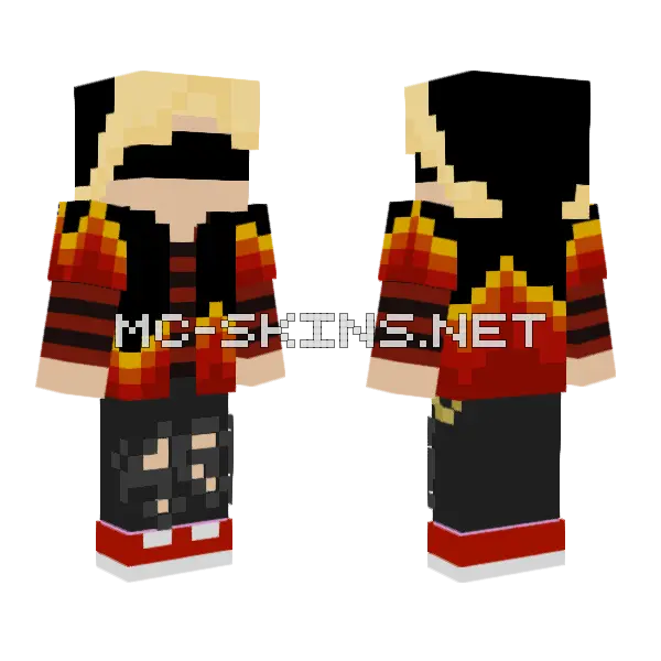 C Deadly Minecraft skin, front and back