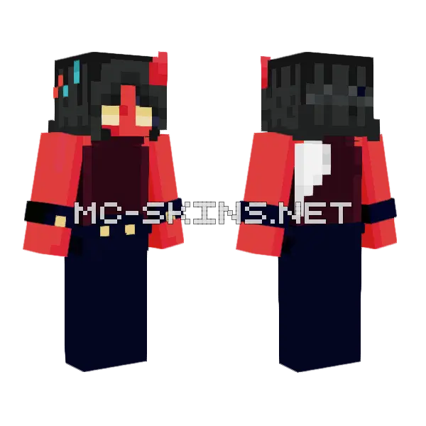 C Voni Nether Minecraft skin, front and back