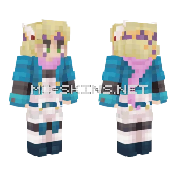 Caesar Zeppeli Minecraft skin, front and back