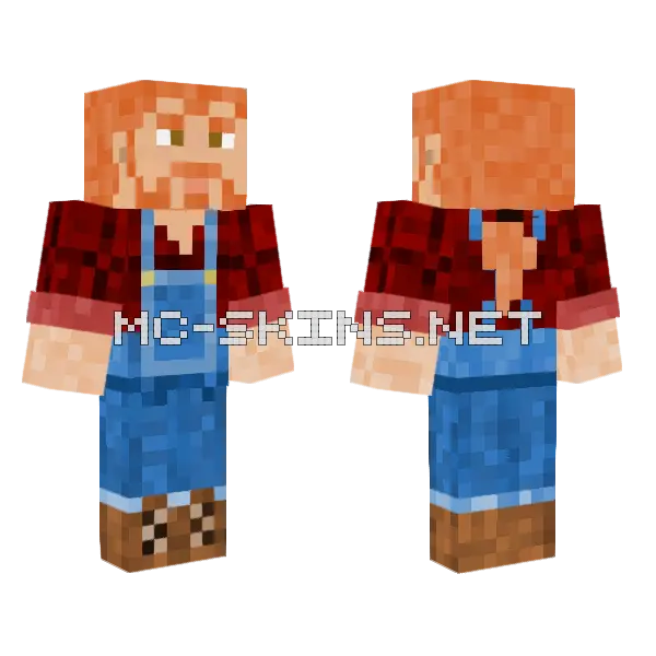 Cagdarr Farmer Minecraft skin, front and back