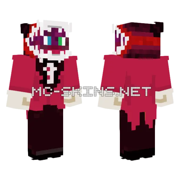Caine The Amazing Digital Circus Minecraft skin, front and back