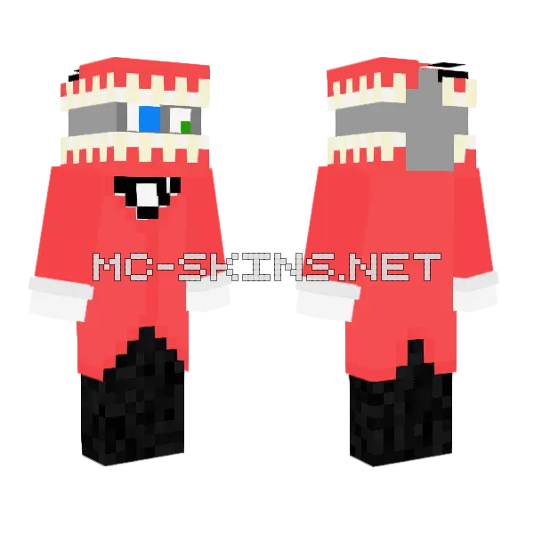 Caine The Amazing Digital Circus Minecraft skin, front and back