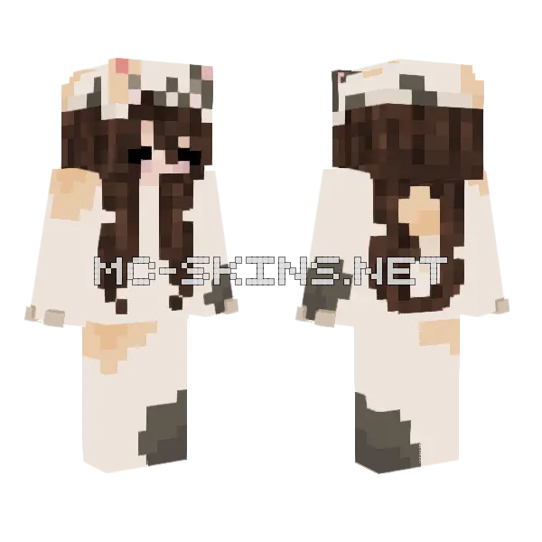 Calico Girl Base Minecraft skin, front and back