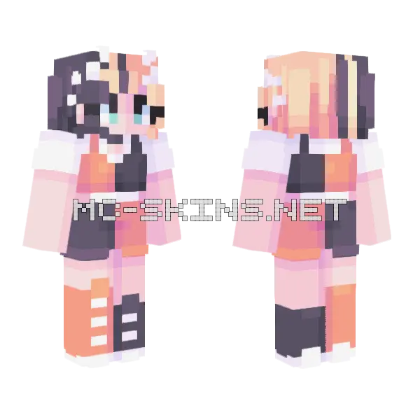 Calico SF Minecraft skin, front and back