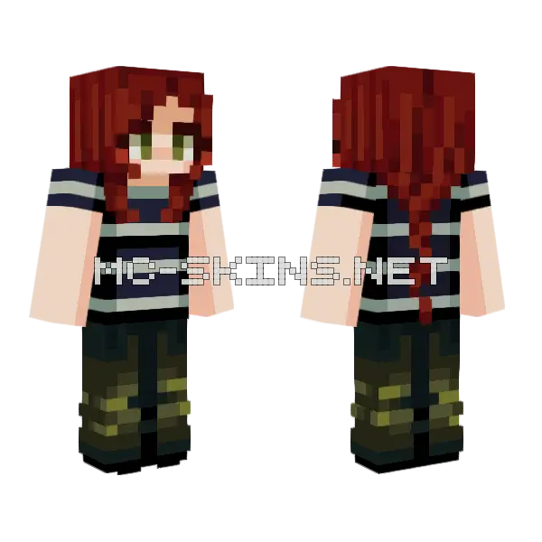 Callymore Girl Minecraft skin, front and back
