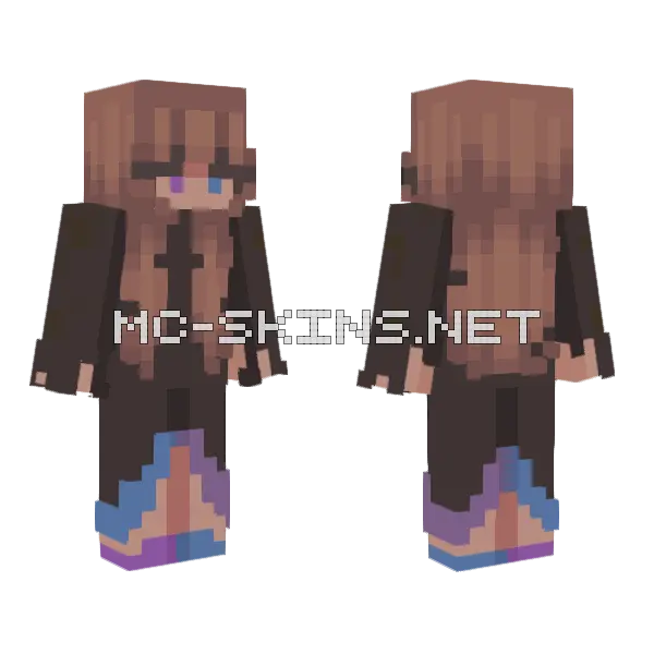 Calypso OC Minecraft skin, front and back