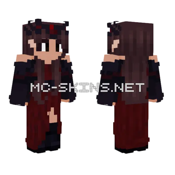 Cameela Dress 2 Minecraft skin, front and back