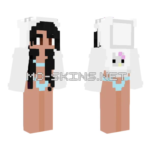 Cameela Hello Kitty Minecraft skin, front and back
