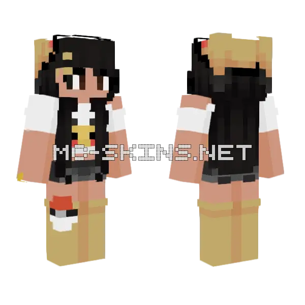 Cameela Pokemon Minecraft skin, front and back