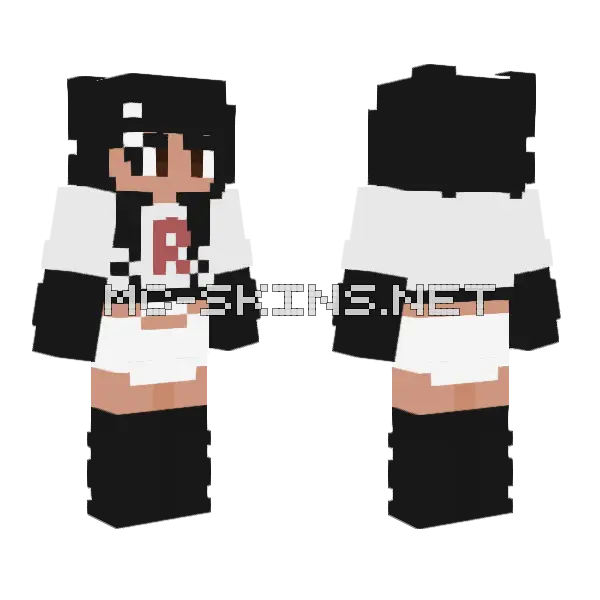 Cameela Team Rocket Minecraft skin, front and back