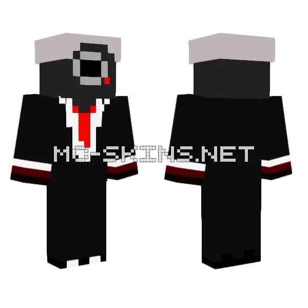 Camera Man Minecraft skin, front and back