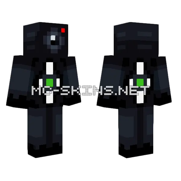 Camera Man Minecraft skin, front and back