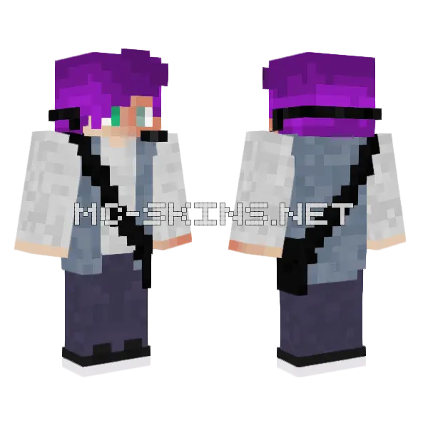 Cameraman Max Minecraft skin, front and back