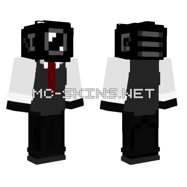 Cameraman Skin Minecraft skin, front and back