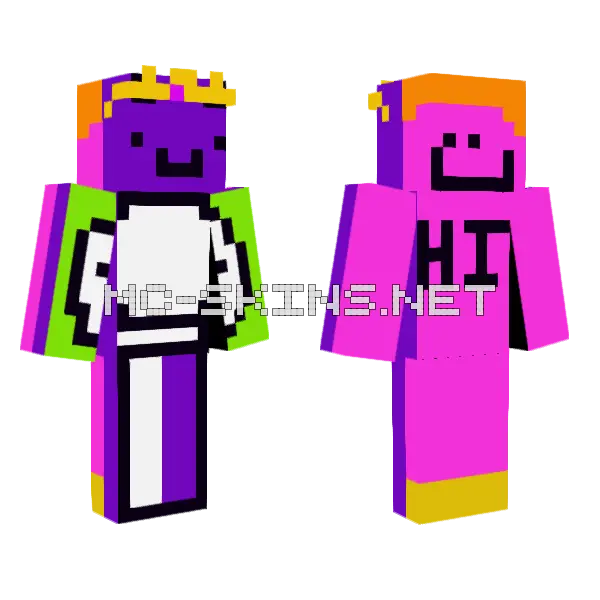 Camman18 Wemmbu Dream Mashup Minecraft skin, front and back