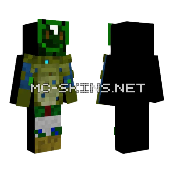 Camouflage 413 Minecraft skin, front and back