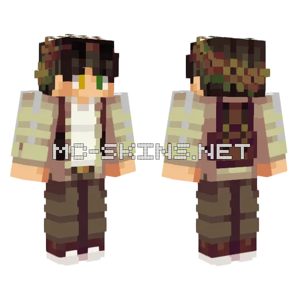 Camouflage Hunter Outfit, front and back