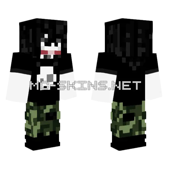 Camouflage Soldier Outfit, front and back