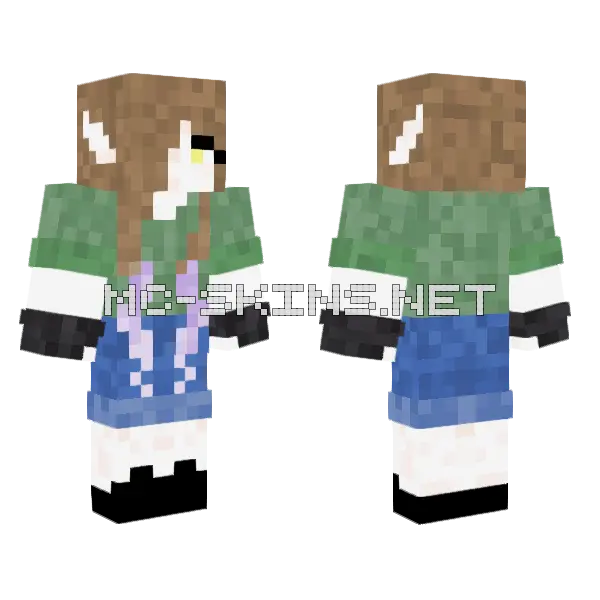Camping Minecraft skin, front and back