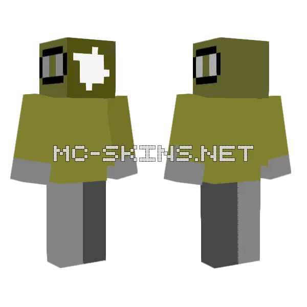 Camra Man Minecraft skin, front and back