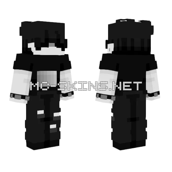 Can You Feel The Darkness Minecraft skin, front and back