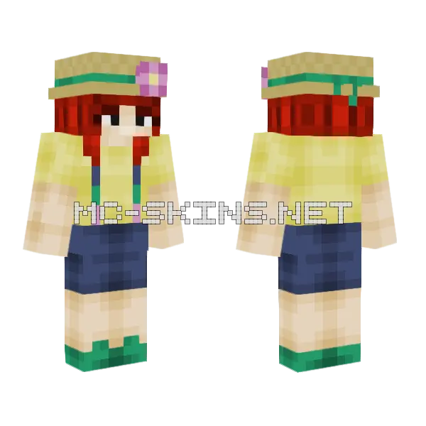 Cancer As A Hooman Female Minecraft skin, front and back