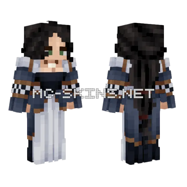 Candlemouse Blue Renaissance Minecraft skin, front and back