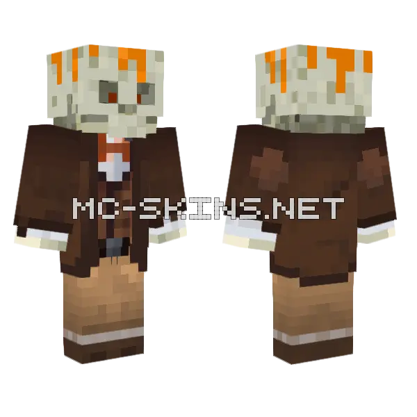 Candleskull Professor 2 Minecraft skin, front and back