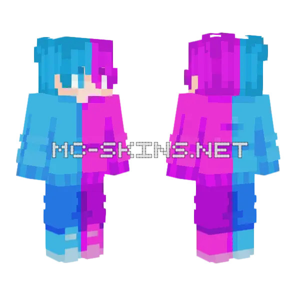 Candy Crusher Male Minecraft skin, front and back
