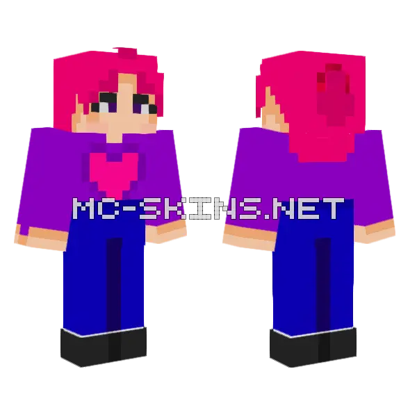 Candy Girl Minecraft skin, front and back