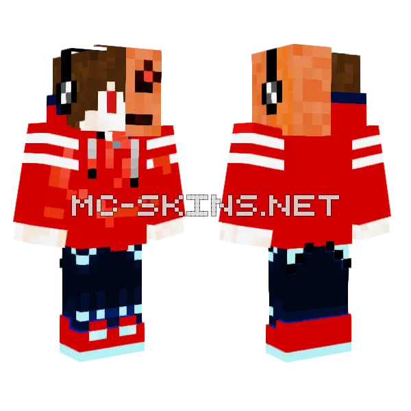 Cap21 Halloween Minecraft skin, front and back