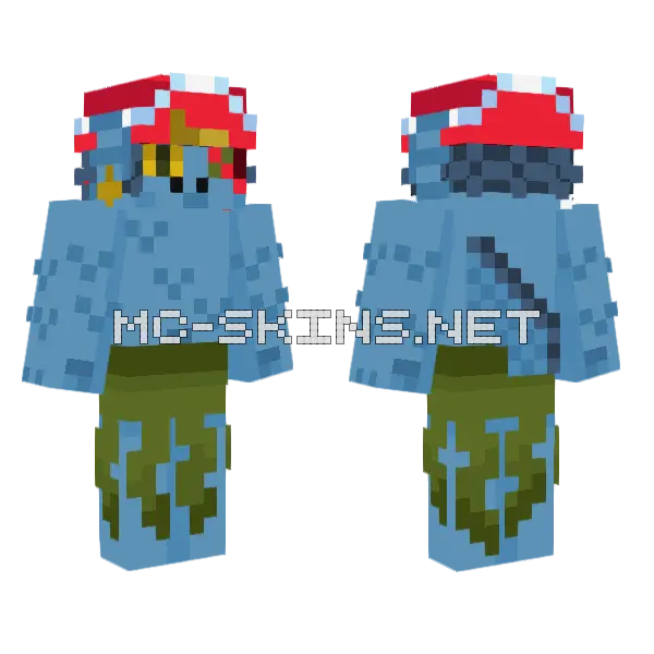 Capitao Aqua Natalino Minecraft skin, front and back