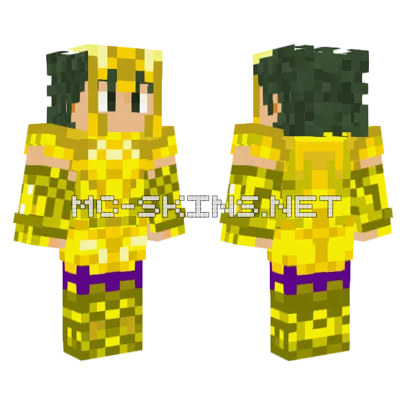 Capricorn Shura Saint Seiya Minecraft skin, front and back