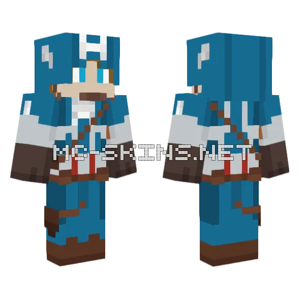 Captain America 2011 Minecraft skin, front and back