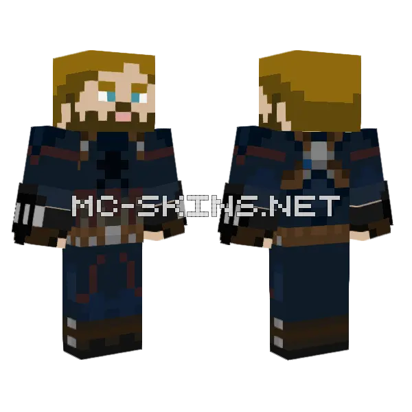 Captain America Infinity War Minecraft skin, front and back