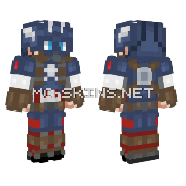 Captain America Skin Minecraft skin, front and back