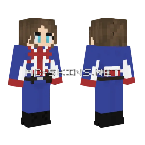 Captain Carter Outfit Minecraft skin, front and back