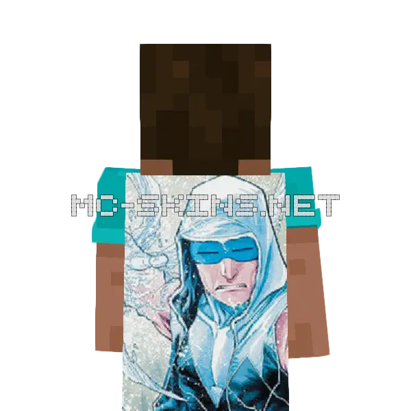 Captain Cold cape, outside and lining