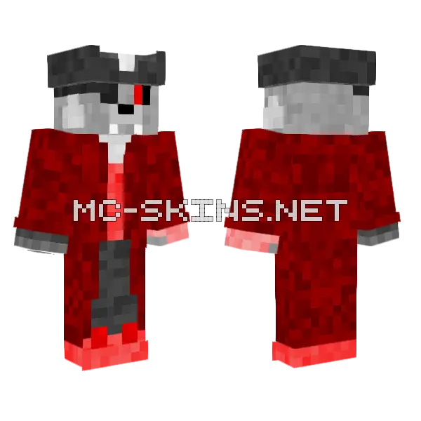 Captain Meow Meow The Cat Minecraft skin, front and back