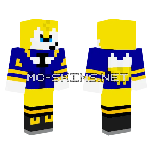 Captain Tails Minecraft skin, front and back