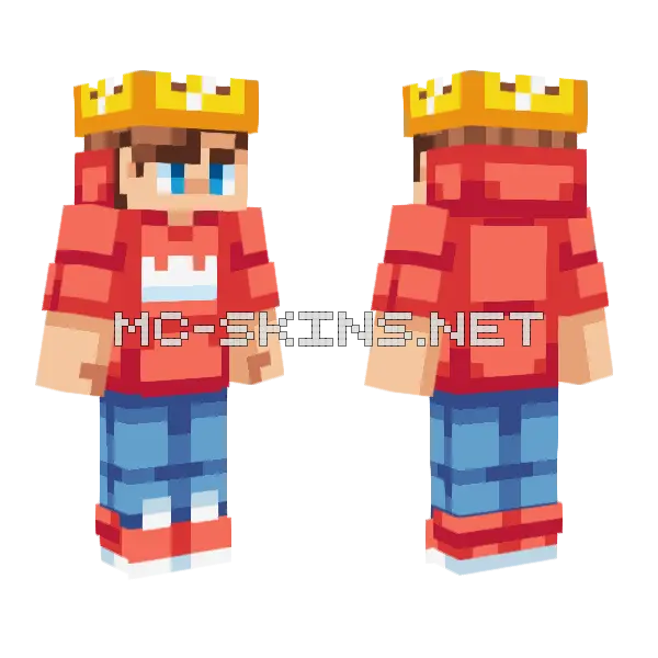 Capture The Flag Boy NPC Minecraft skin, front and back